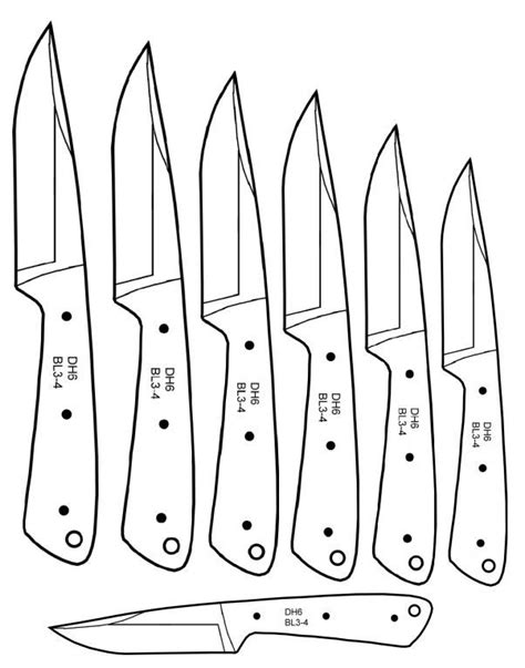 Free Printable Knife Templates