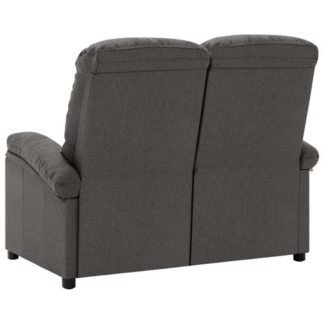 2 Sitzer Sofa Verstellbar Dunkelgrau Stoff Weddig