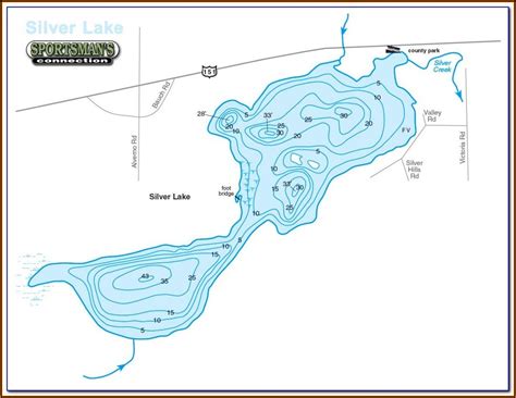 Fishing Lake Contour Maps - map : Resume Examples #l6YN7wBmV3