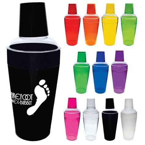 20oz Plastic Cocktail Shaker Sk20 Custom Printed Cocktail Shakers Personalized Shaker Bottles