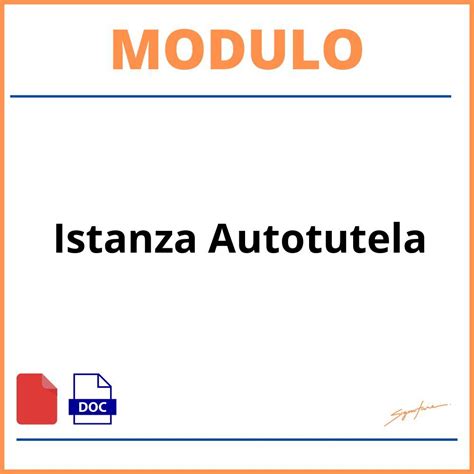 Modulo Istanza Autotutela