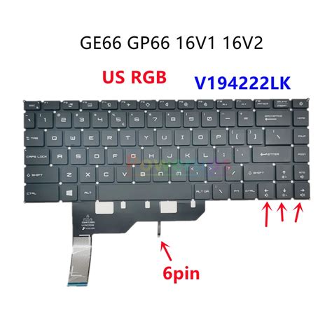 Teclado Retroiluminado Perkey Para Ordenador Port Til MSI Accesorio