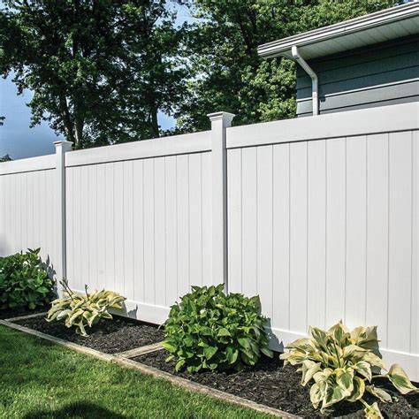 Linden Ft H X Ft W White Vinyl Privacy Fence Panel Unassembled