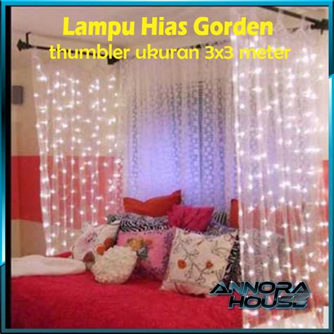 Jual Lampu Hias Tirai Gorden Dekorasi Pernikahan Wedding Fairy Light