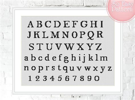 Cross Stitch Letters Cross Stitch Alphabet Pattern Cross Etsy