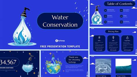 Water Conservation Ppt Presentation Template Eatemp