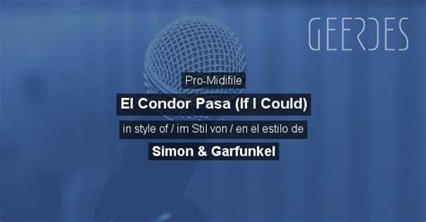 Pro Midifile El Condor Pasa If I Could In Style Of Simon