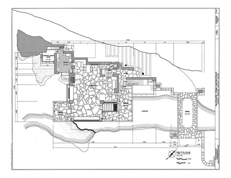 Fallingwater Drawings The Edgar Kaufmann Sr Residence By Frank Lloyd