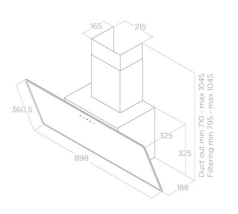 Elica Wall Hood Wise Bk Bl A Exhaust Air Circulating Air