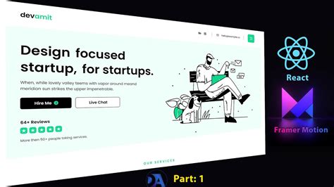 Animated Landing Page Using Framer Motion React Smooth Scrolling