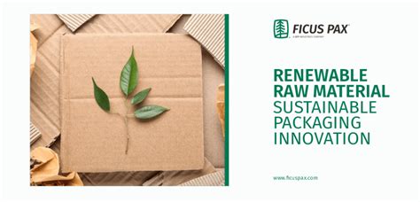 Renewable Raw Material Sustainable Packaging Innovation