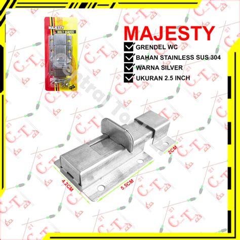 Grendel Pintu Jendela Kotak Stainless Steel Sus Majesty Lazada