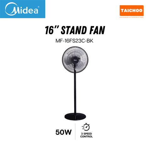 Midea Stand Fan Mf Fs C Bk Shopee Malaysia