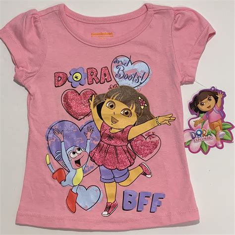 🆕girls Dora The Explorer Shirt With Boots Her Bff 5t