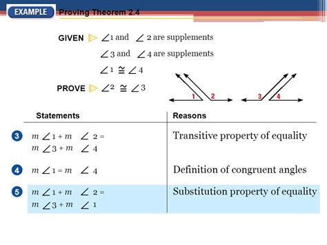 Substitution Property Of Equality Example With Angles