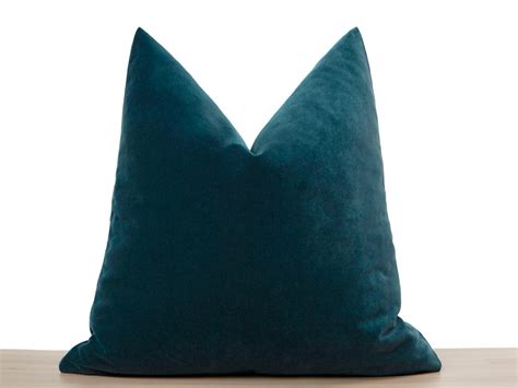 Dark Teal Velvet Pillow Cover Dark Teal Euro Sham Cover Soft Velvet ...