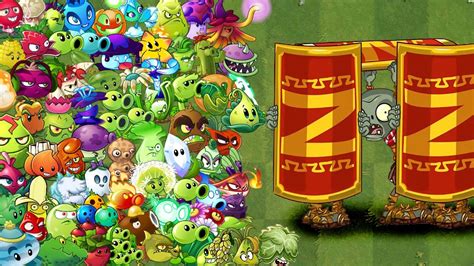 Roman Shield Zombie Vs All Best Plants Max Levels Plants Vs Zombies 2 It S About Time Youtube