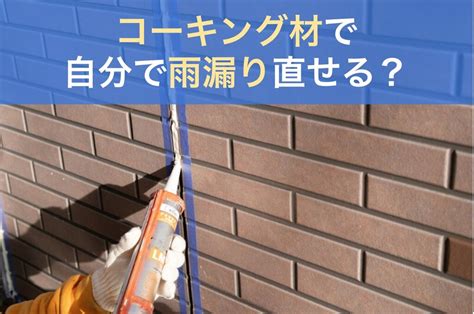 雨漏り修理はコーキング材で自分でできる？やり方や種類・費用・注意点まで｜limia リミア