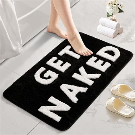 Amazon Qubomax Get Naked Bath Mat Non Slip Super Absorbent