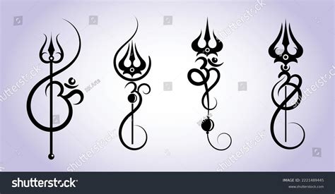 Om Trishul Tattoo Symbol Collection Stock Vector (Royalty Free ...