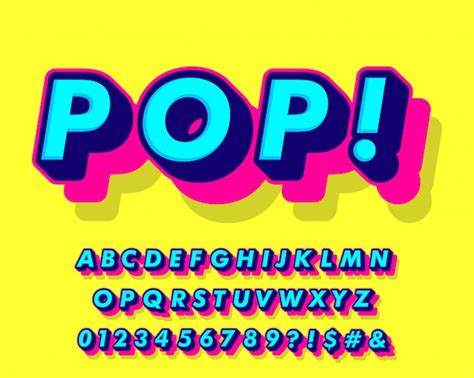 Premium Vector Strong Bold Retro Pop Art Text Effect For Old Style