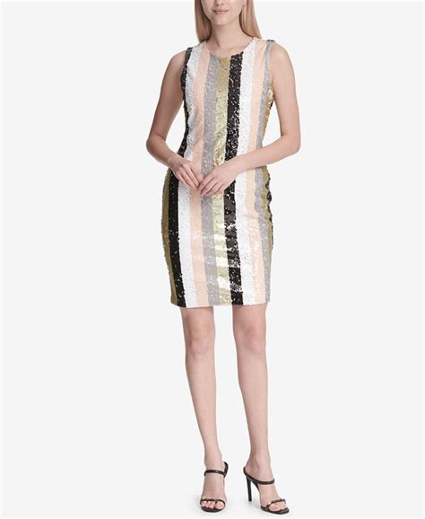 Calvin Klein Sequined Sheath Dress Macys