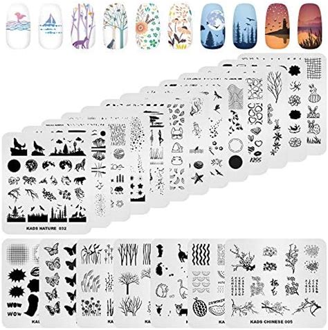 Amazon Kads Pcs Nail Stamp Plates Set Nails Art Stamping Plates