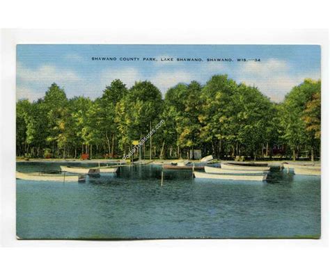 Shawano County Park Lake Shawano Shawano Wisconsin vintage ...