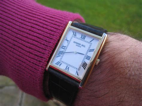 Raymond Weil Tank Dress Roman Numerals Wrist Shot Wrist Roman Numerals