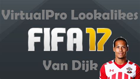 Fifa Virgil Van Dijk Virtual Pro Look Alike Tutorial Youtube