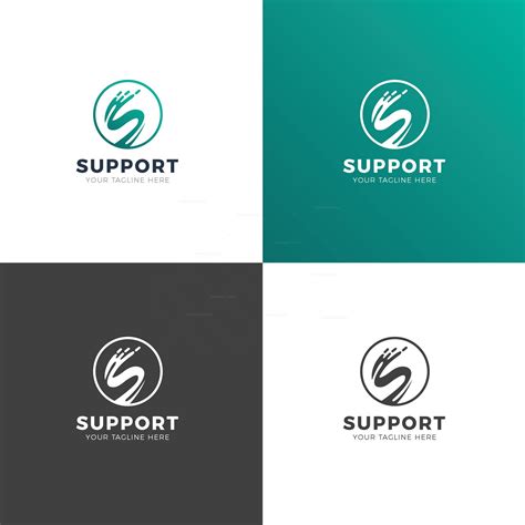 Support Modern Logo Design Template Minimal Logo Design Modern Logo