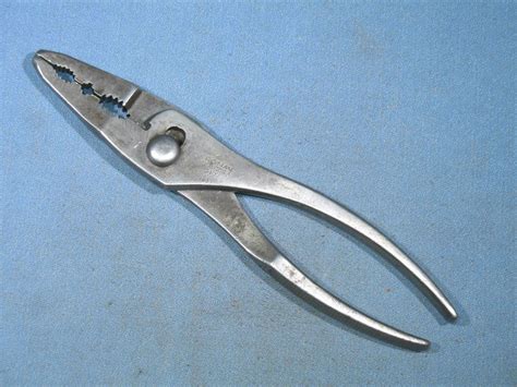 Vintage Bergman Thin Nose Slip Joint Pliers No 107 Wknurled Handles