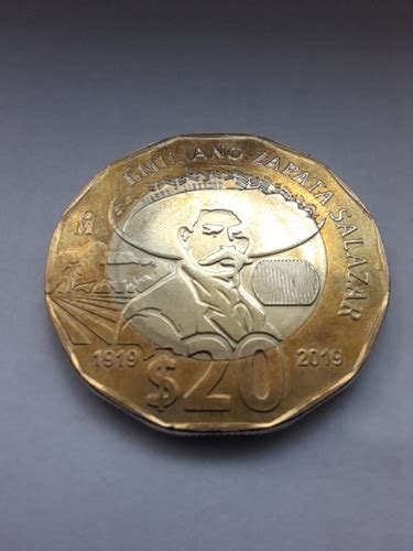 Moneda Original De 20 Pesos Mexicanos De Emiliano Zapata En Venta En Manzanillo Colima Por Sólo