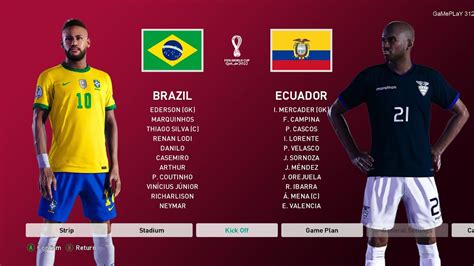 PES 2021 FIFA World Cup 2022 Qatar Brazil Vs Ecuador Gameplay