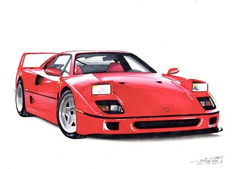 Image Uvre Dart Ferrari F Dessin Original Baes Catawiki