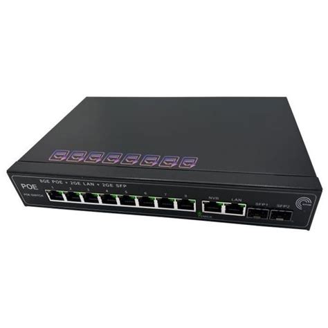 Elfcam Poe Commutateur Switch Fibre Optique Avec Ports Sfp Go