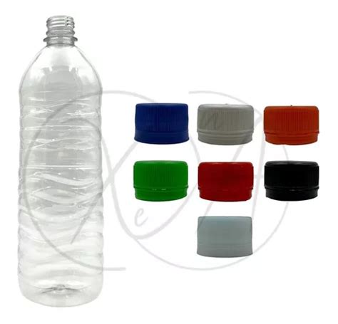 Botella Pet Ondas 1 Litro Para Agua Jugo Tapa Seguridad X 20 MercadoLibre