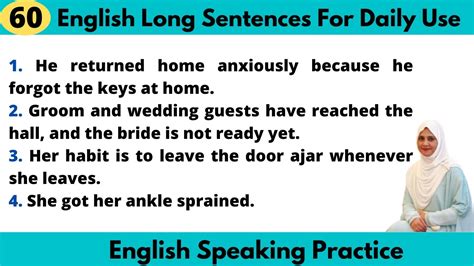 60 English Long Sentences For Daily Use English Speaking Practice