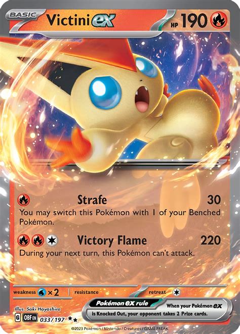 Pokemon Victini Card Ex