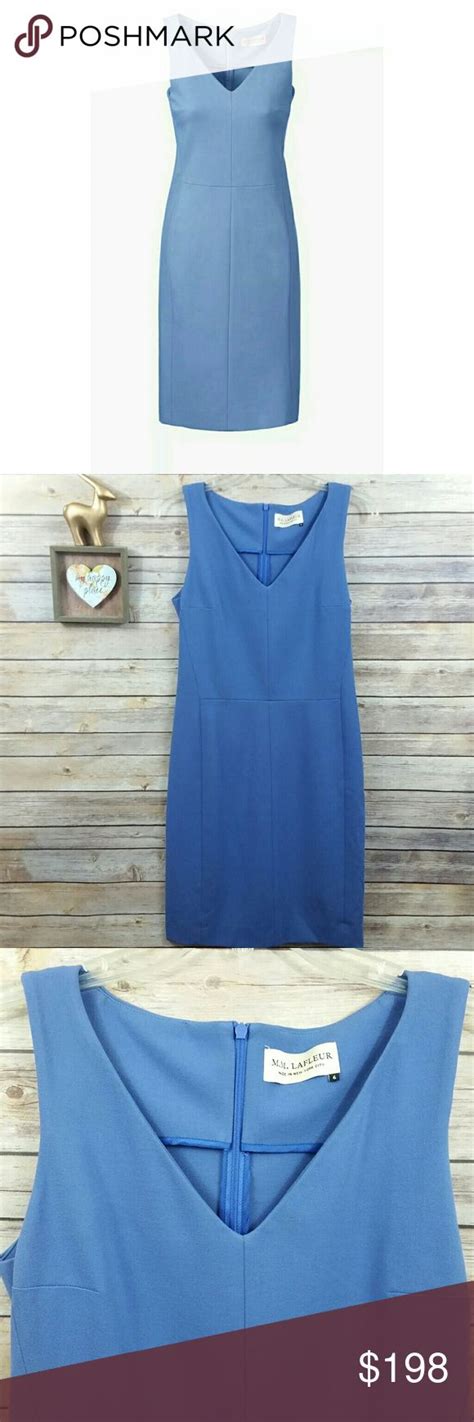 M M Lafleur The Rachel Dress Cornflower Blue Sz Euc No Flaws