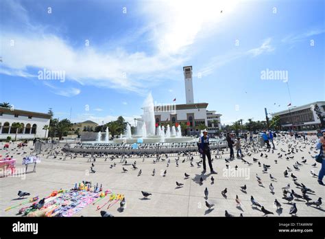 Mohammed V Square In Central Casablanca Morocco Stock Photo Alamy