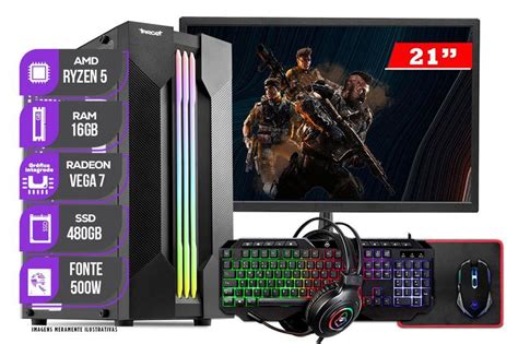 Pc Gamer Completo Mancer Amd Ryzen G Vega Gb Ddr Ssd