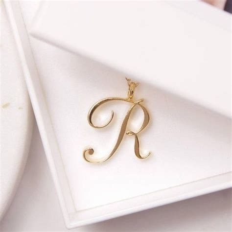 26 Letter Name Necklace Alphabet Initial Necklace Cursive Letter