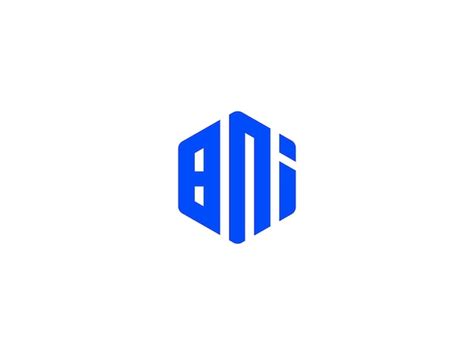 El Logotipo Del Vector Bni La Letra Bni El Diseño De La Letra Vbi La