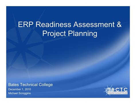 Erp Readiness Assessment And Project Planning Washington State