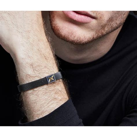 Mauboussin Bracelet Homme Noir Maboussin J Te Kiff Acier Ref