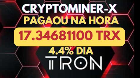 CRYPTOMINER X MINETRX MINERADORA DE TRX 2023 MINERADORAS DE TRX