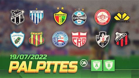 Palpites De Futebol Para Hoje 19 07 2022 Brasileirão Série A Ceará X