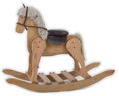 LARGE WOODEN ROCKING HORSE USA Handmade Toddler Toy Amish Furniture ...