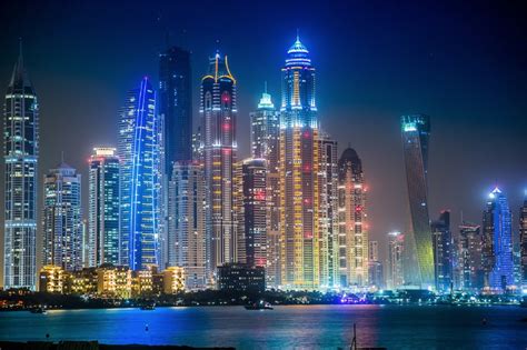 Free Images Water Horizon Architecture Skyline Night View City